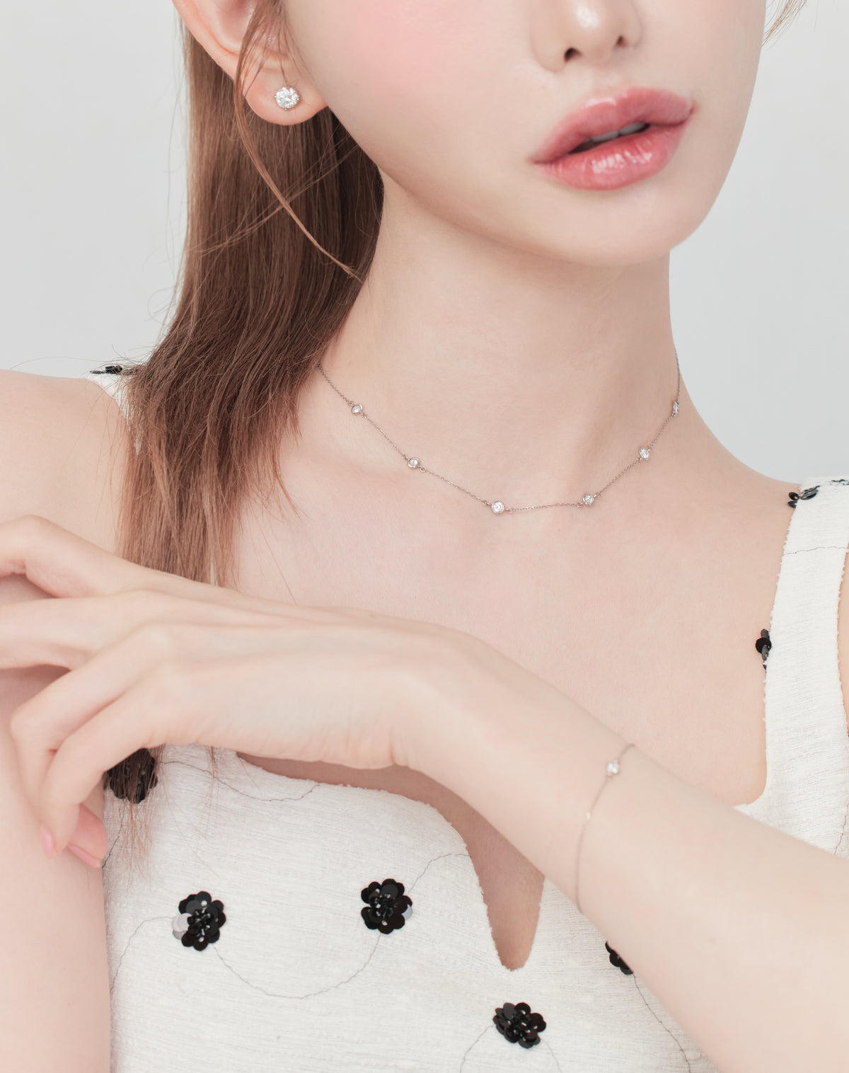 ステーションネックレス/0.7ctダイヤモンド