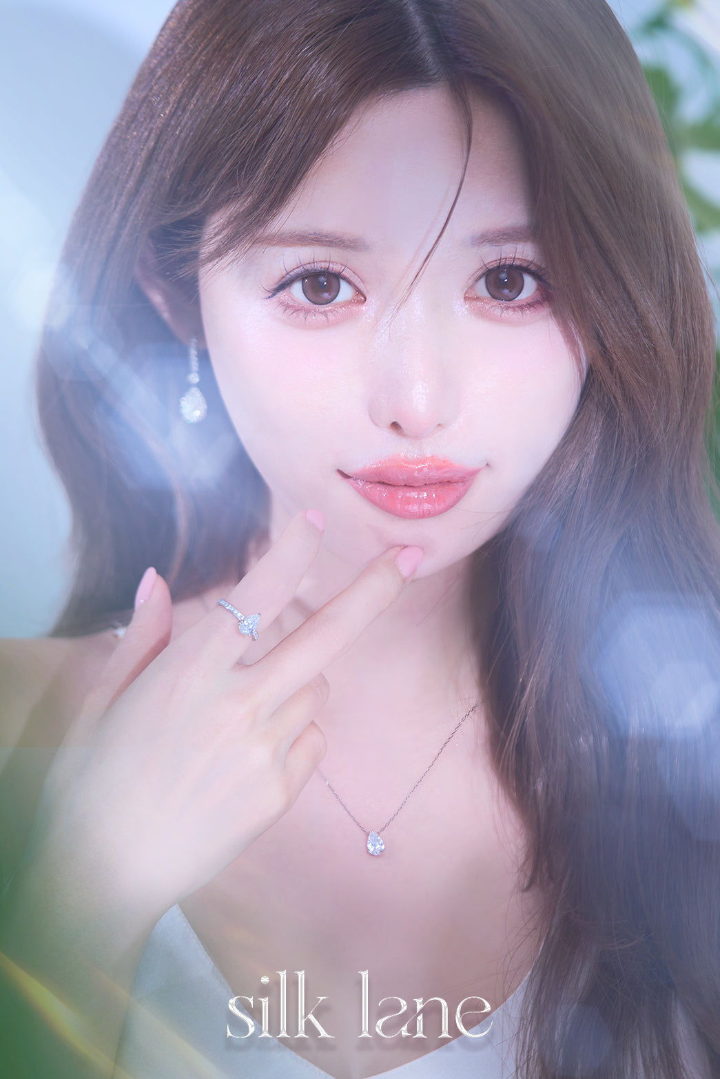 ペアシェイプリング 1ct/1line ハーフエタニティ