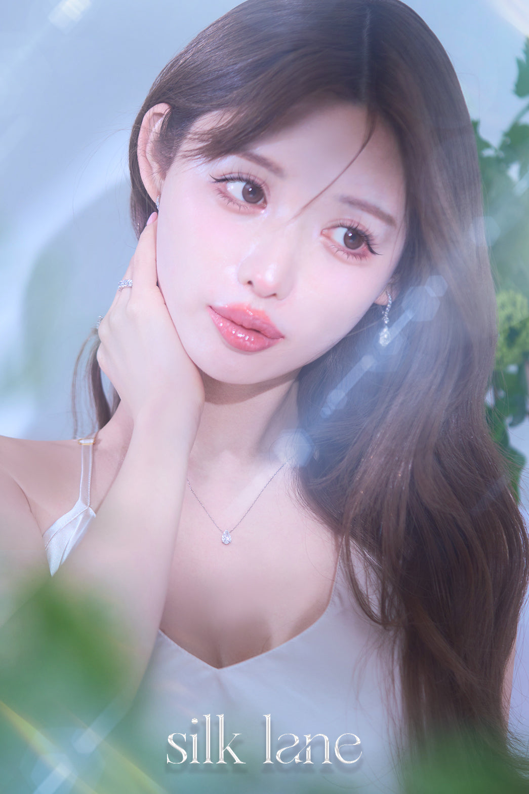 ペアシェイプネックレス/1ctダイヤモンド