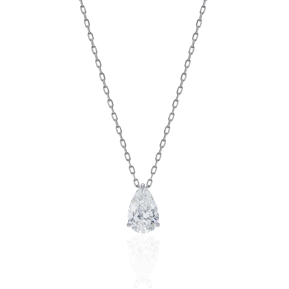 ペアシェイプネックレス／１ctダイヤモンド