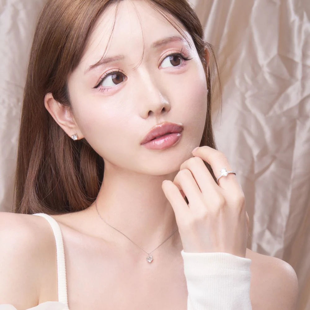 ラウンドネックレス／１ctダイヤモンド