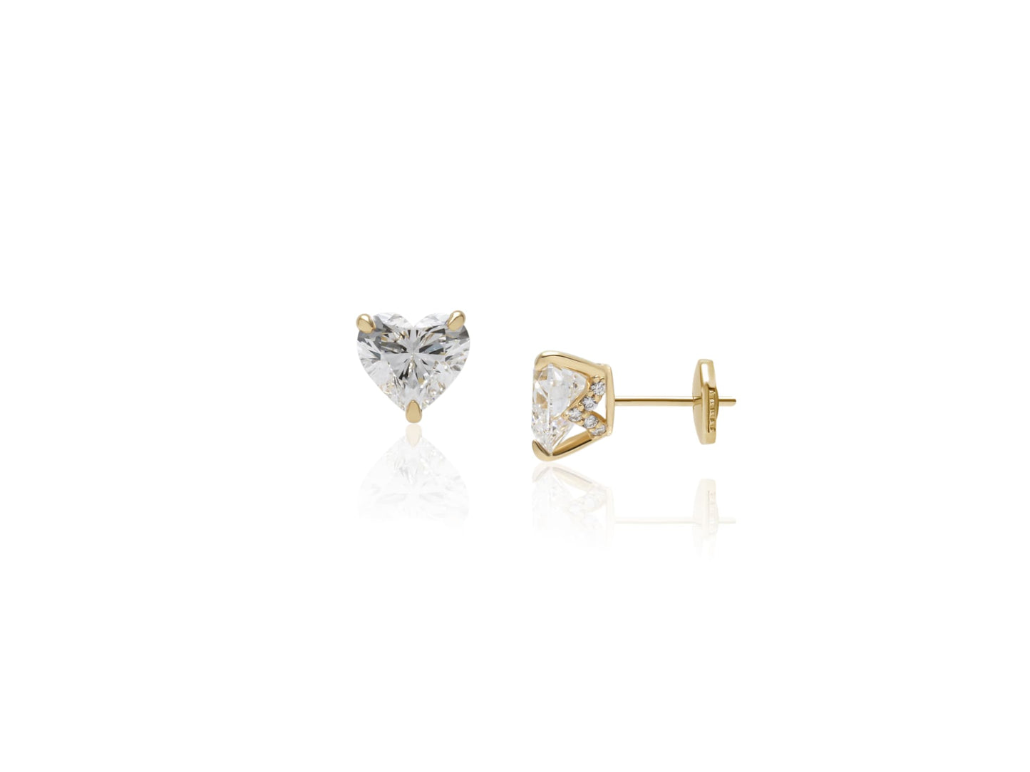 ハートシェイプピアス／１ctダイヤモンド（トータル２ct）