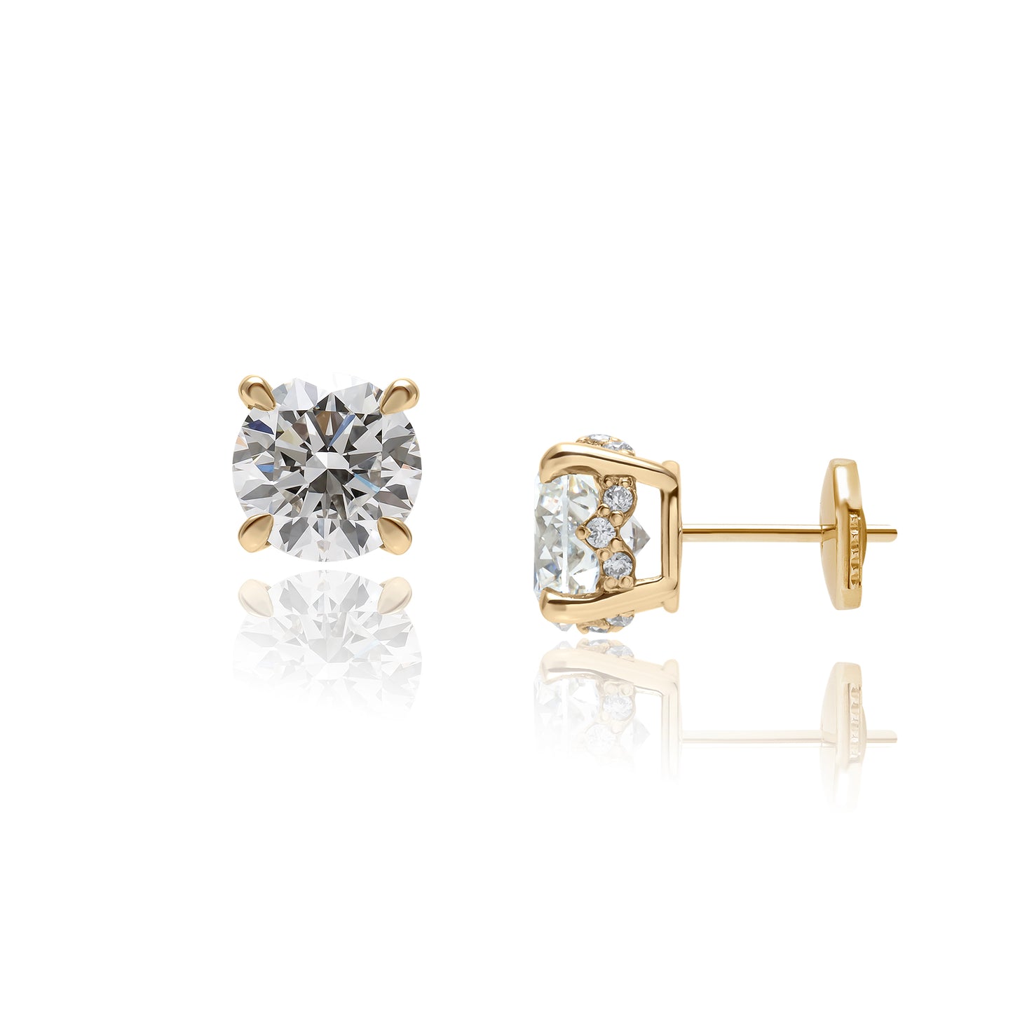 ラウンドピアス／１ctダイヤモンド（トータル２ct）