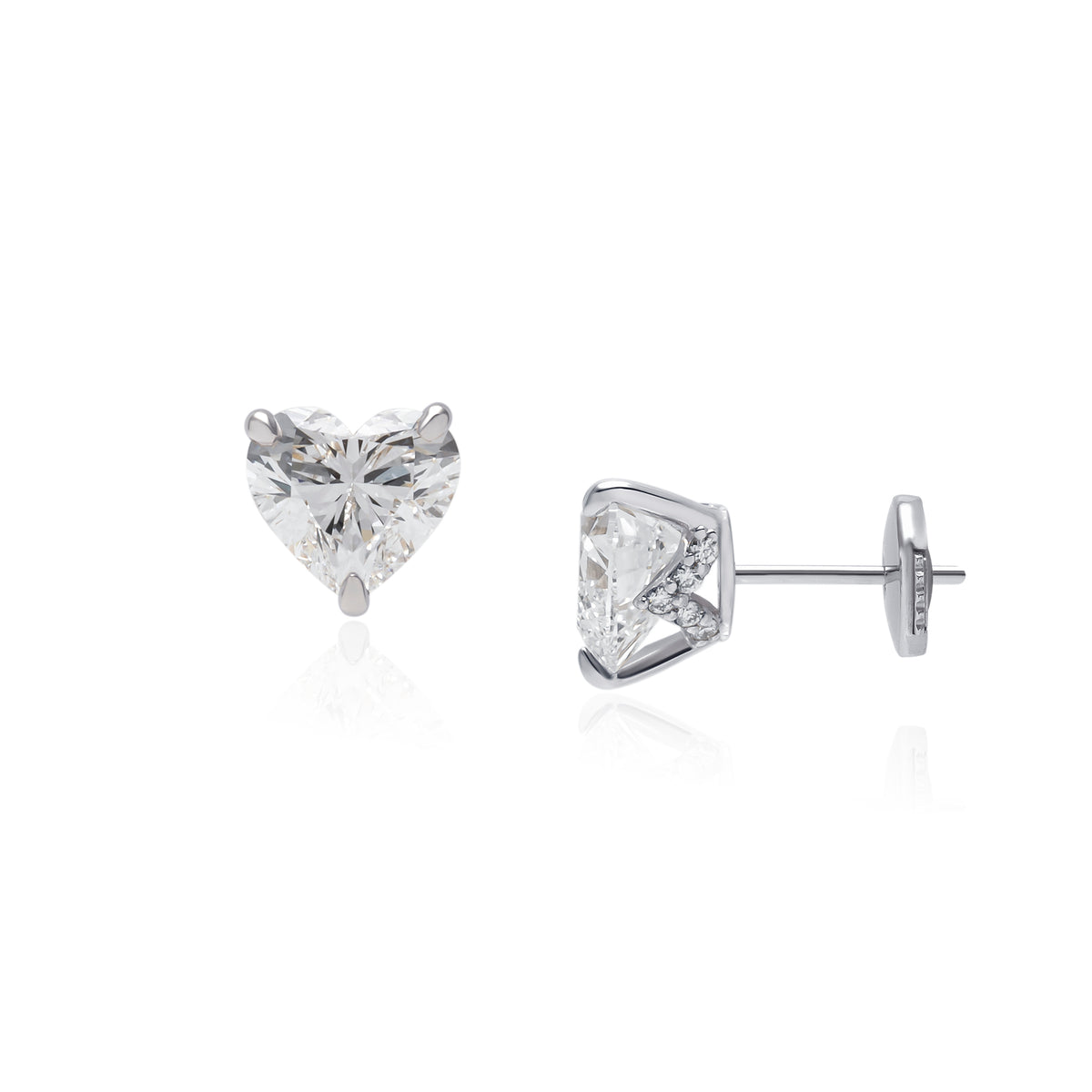 ハートシェイプピアス／1ctダイヤモンド（トータル2ct） – silk lane