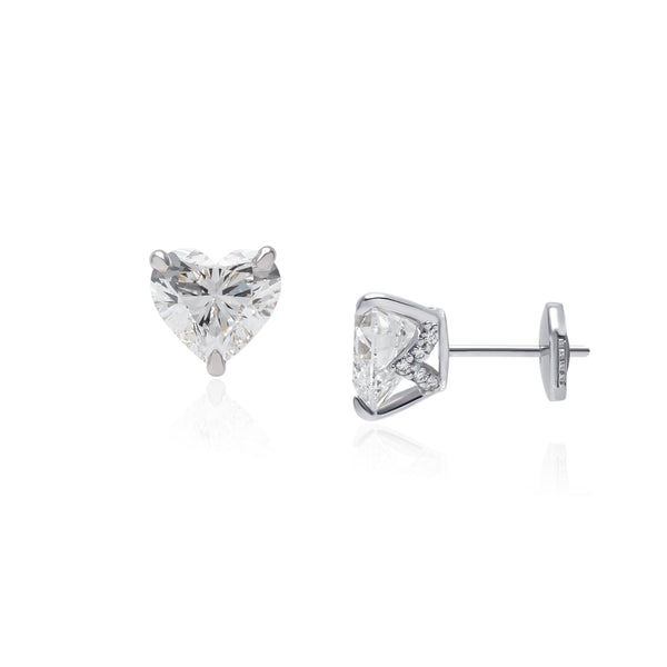 ハートシェイプピアス／1ctダイヤモンド（トータル2ct） – silk lane