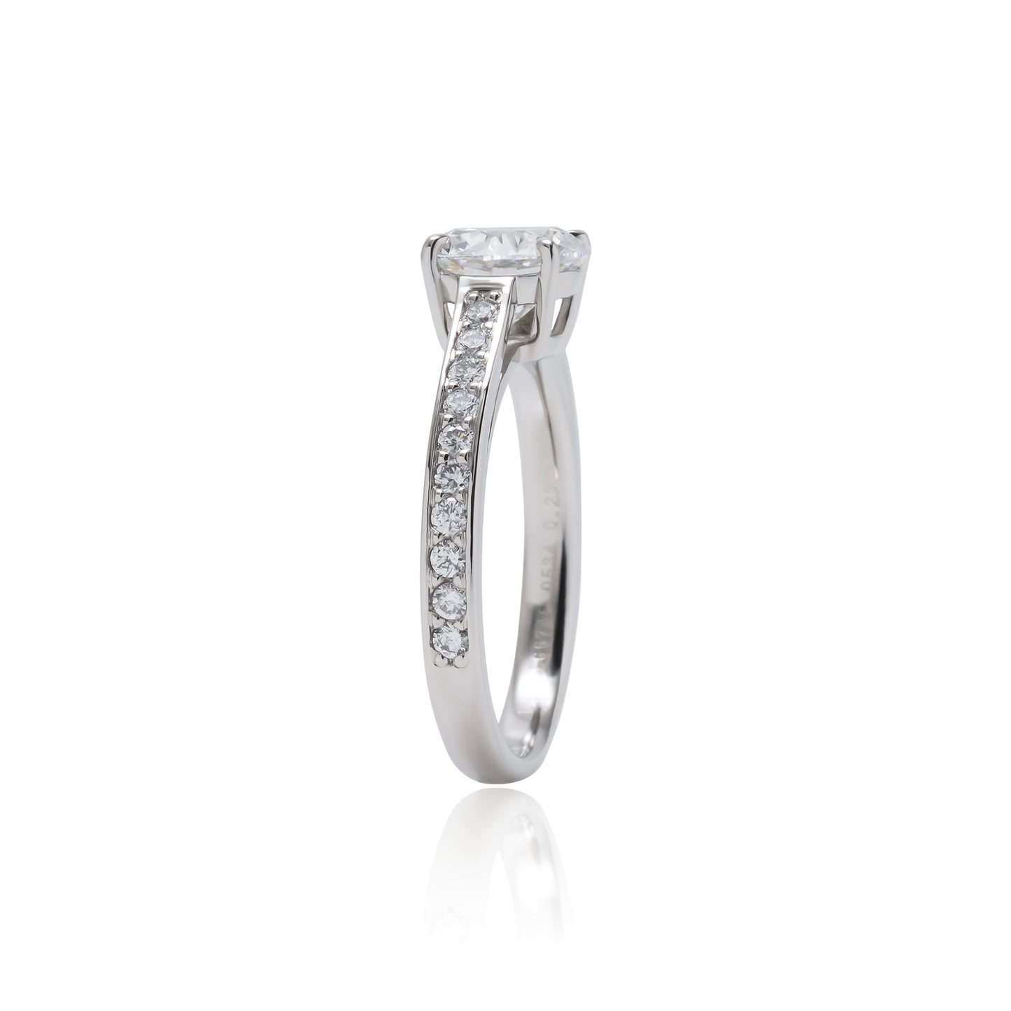 ラウンドリング １ct/１line ハーフエタニティ