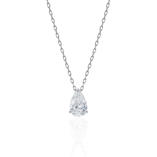 ペアシェイプネックレス／１ctダイヤモンド