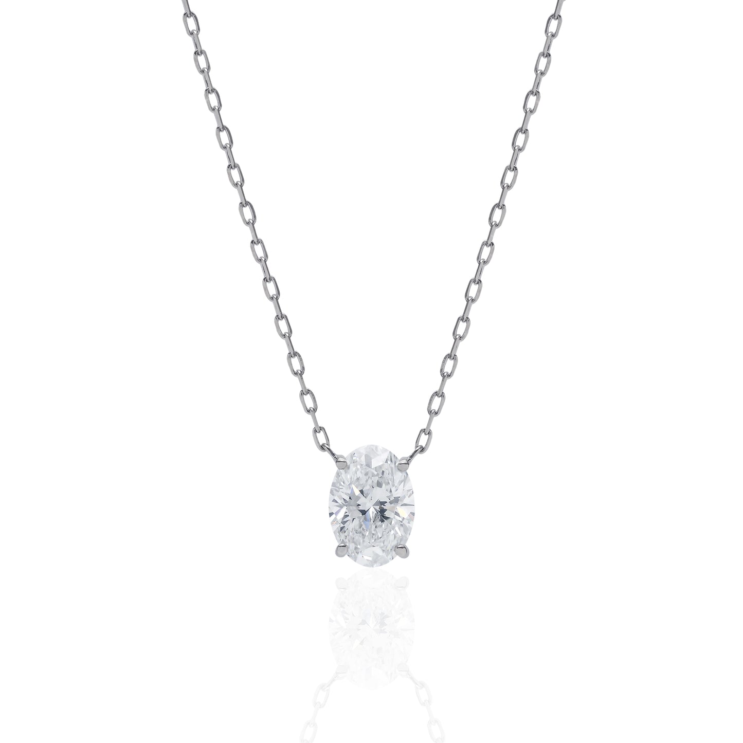 オーバルネックレス／１ctダイヤモンド