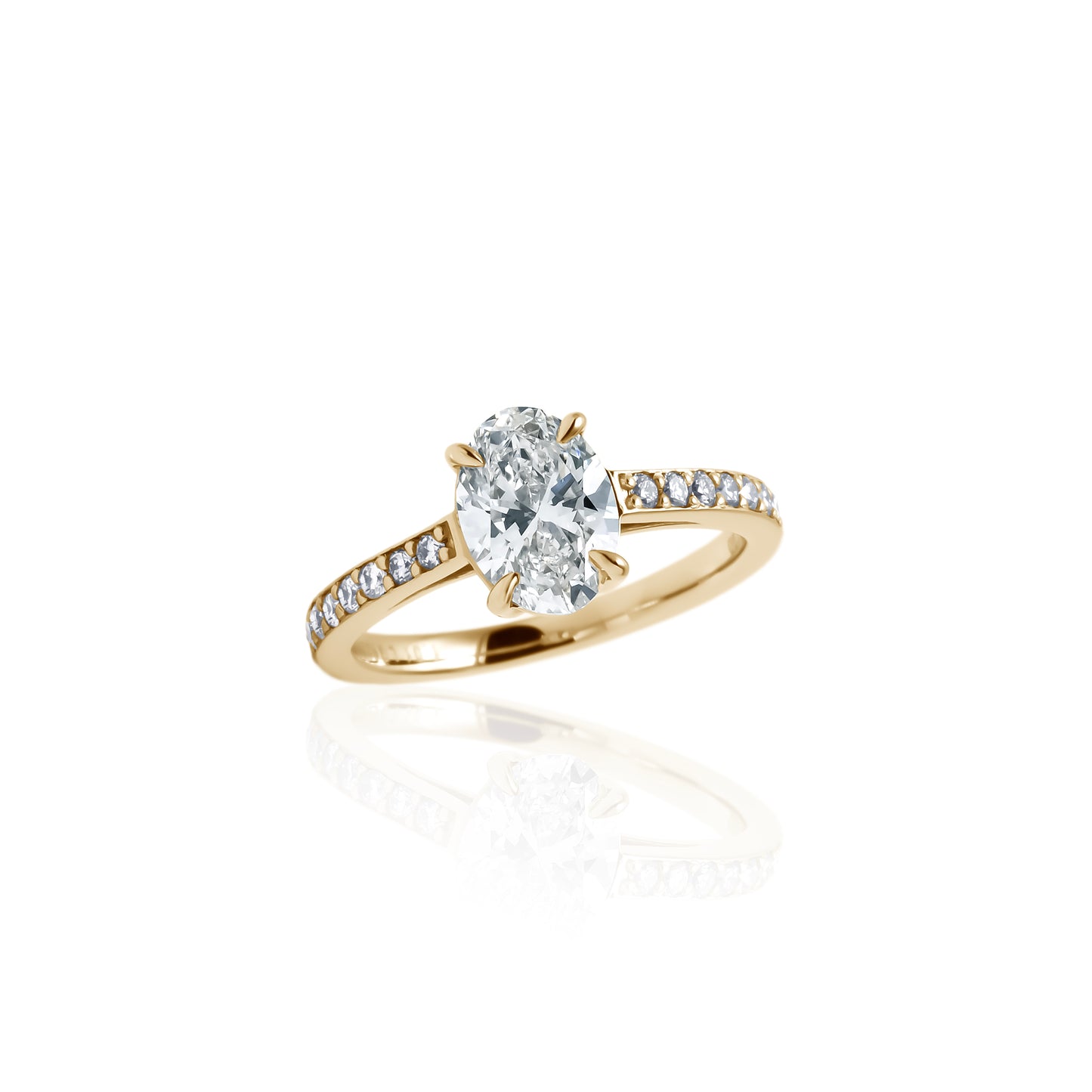 オーバルリング １ct/１line ハーフエタニティ
