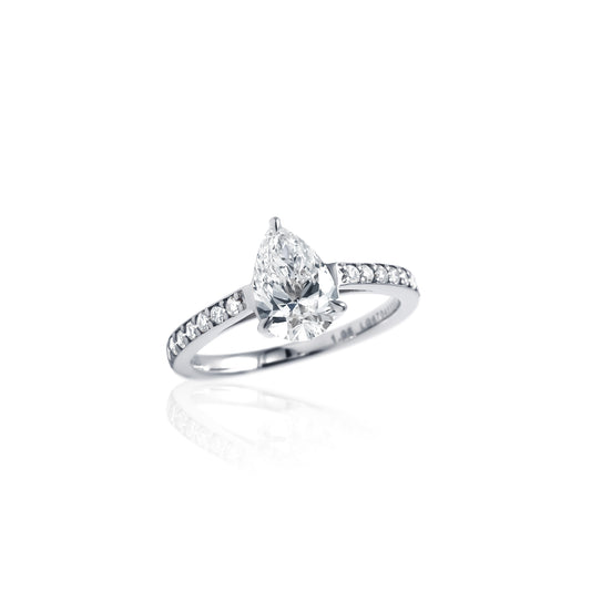 ペアシェイプリング １ct/１line ハーフエタニティ