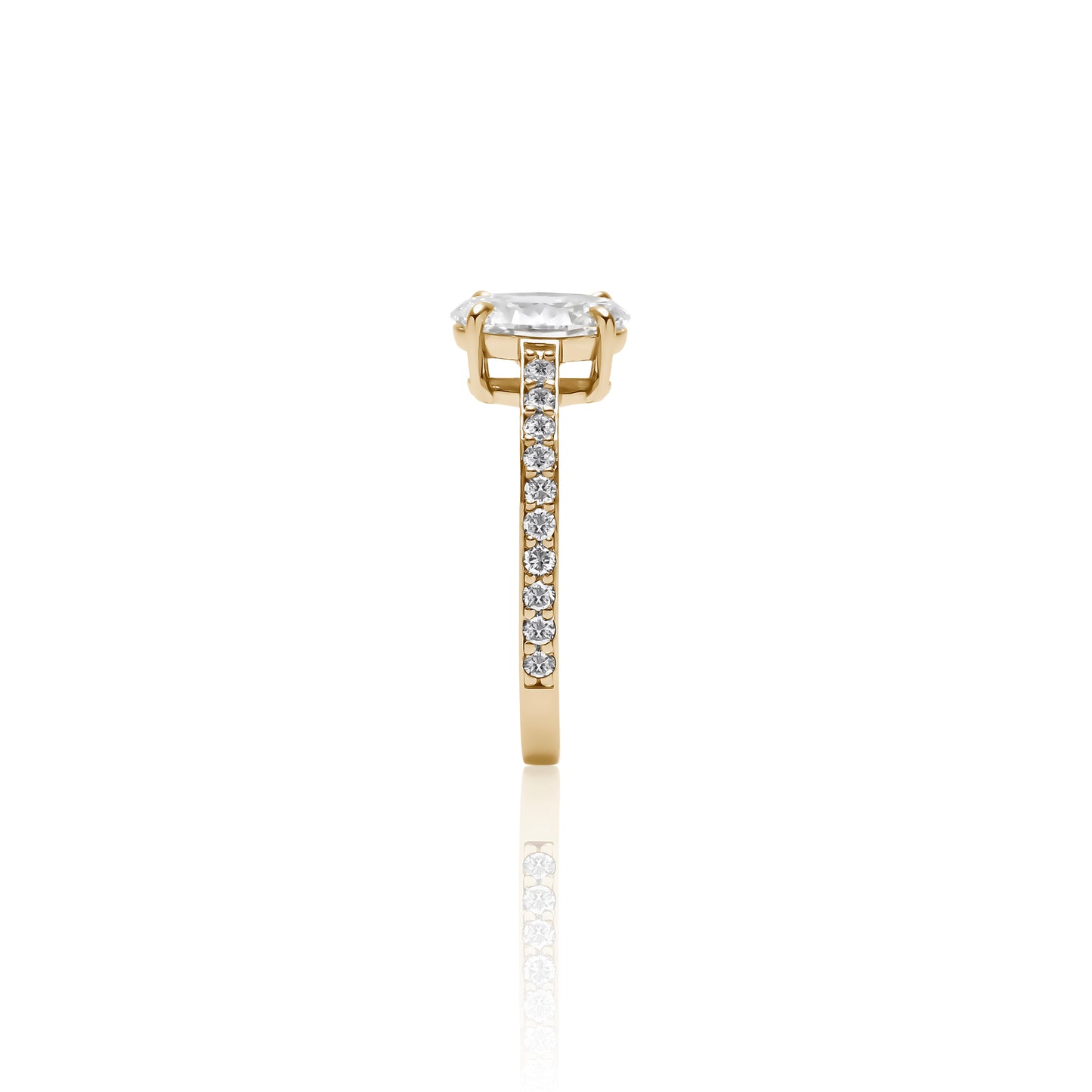 オーバルリング １ct/１line ハーフエタニティ