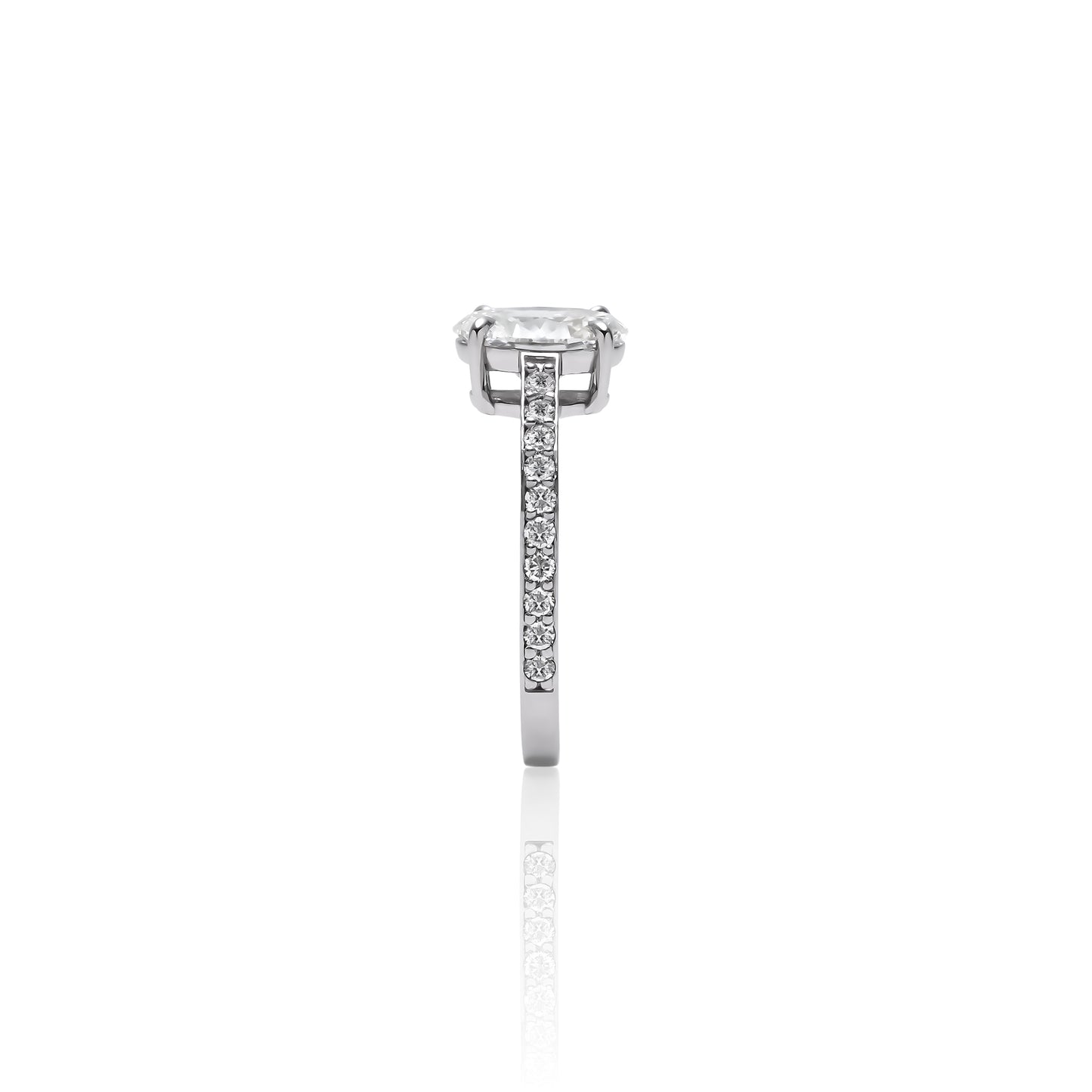 オーバルリング １ct/１line ハーフエタニティ