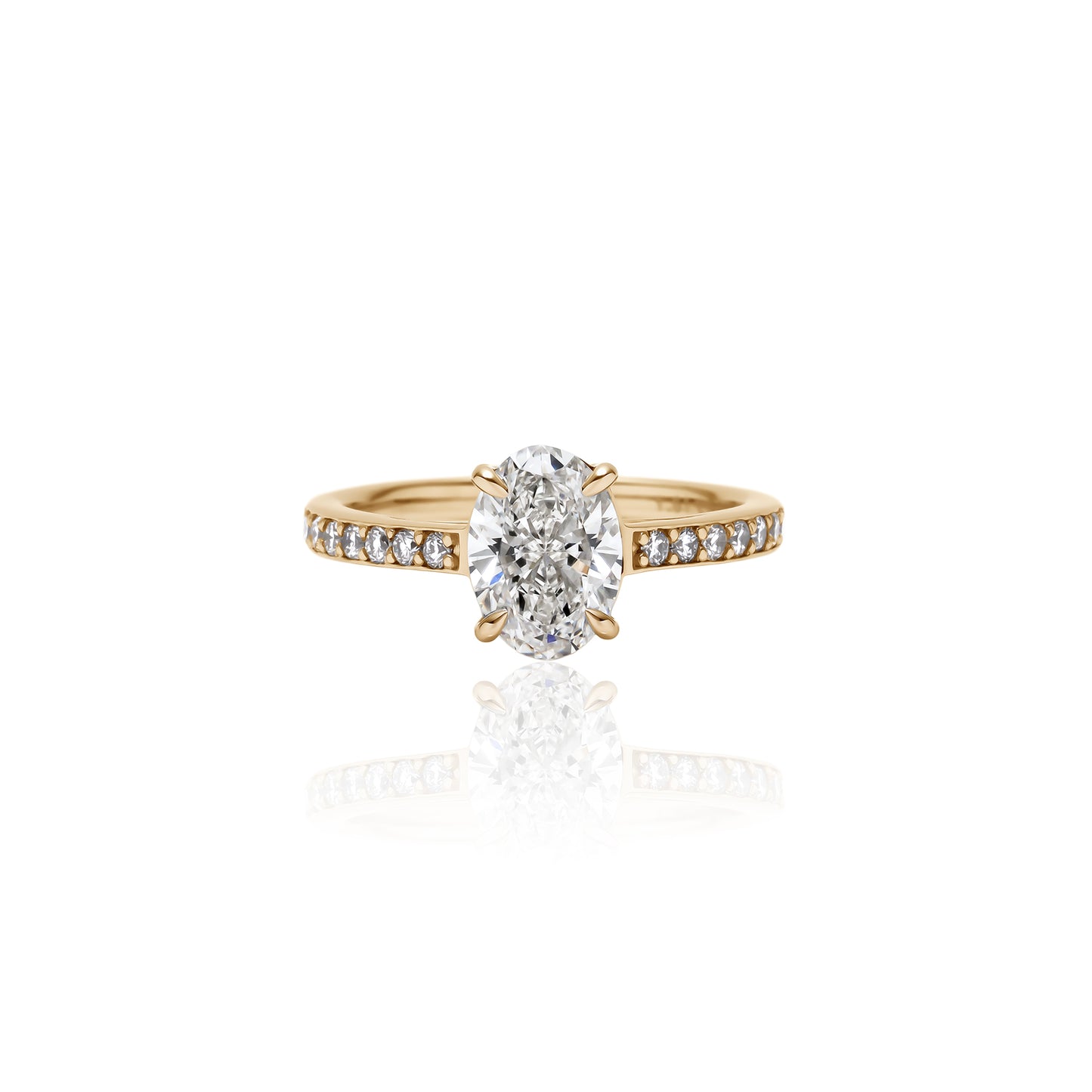 オーバルリング １ct/１line ハーフエタニティ