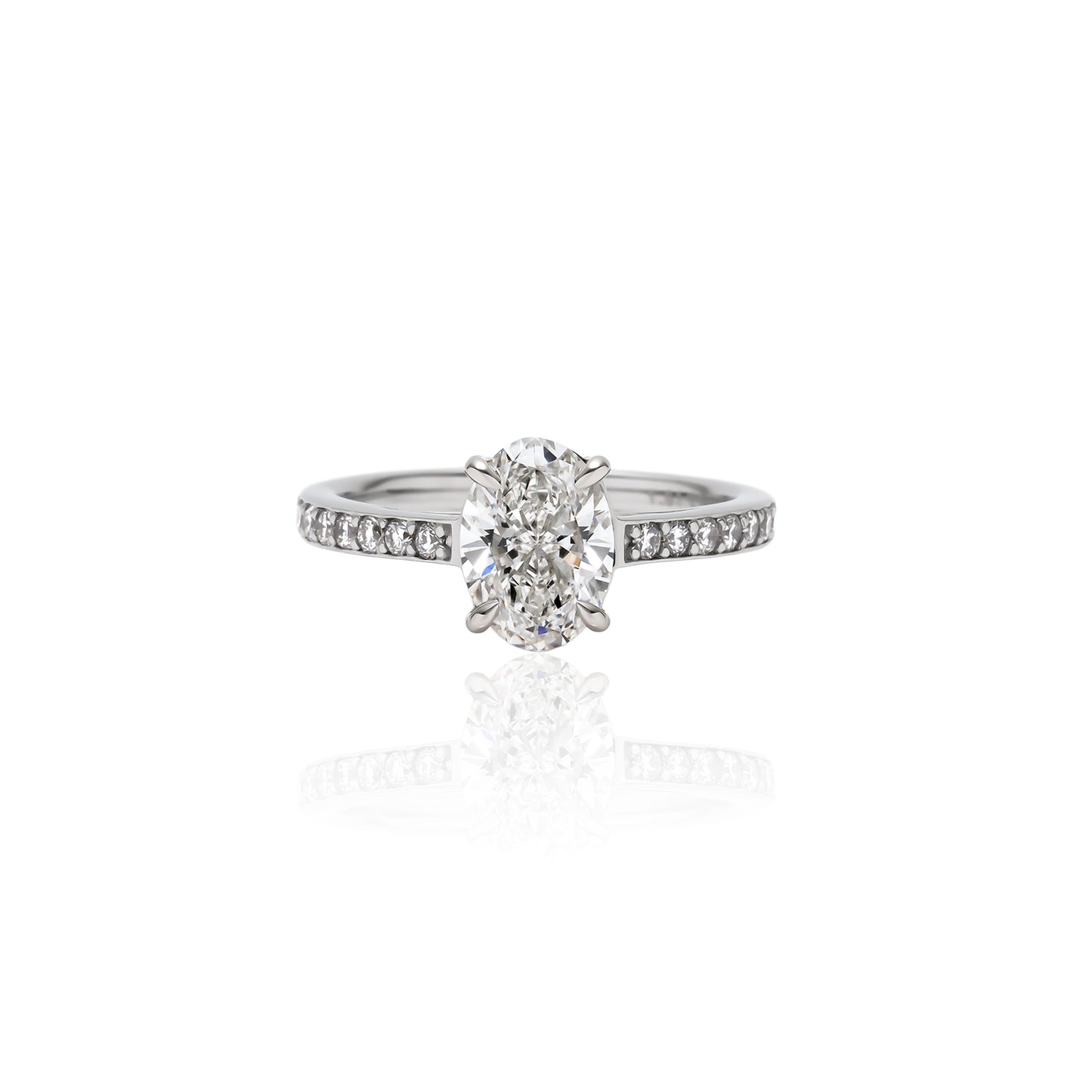 オーバルリング １ct/１line ハーフエタニティ