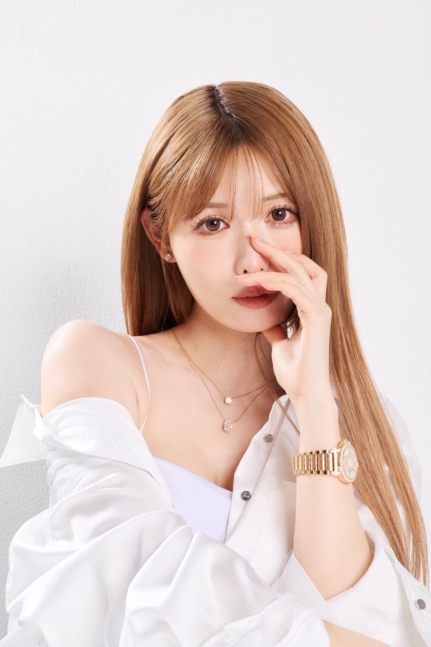 ３ctダイヤモンド／オーバルネックレス