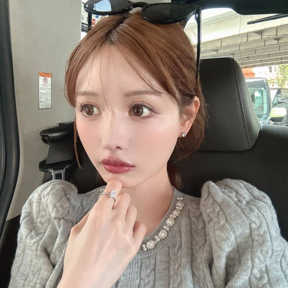 オーバルリング １ct/１line ハーフエタニティ