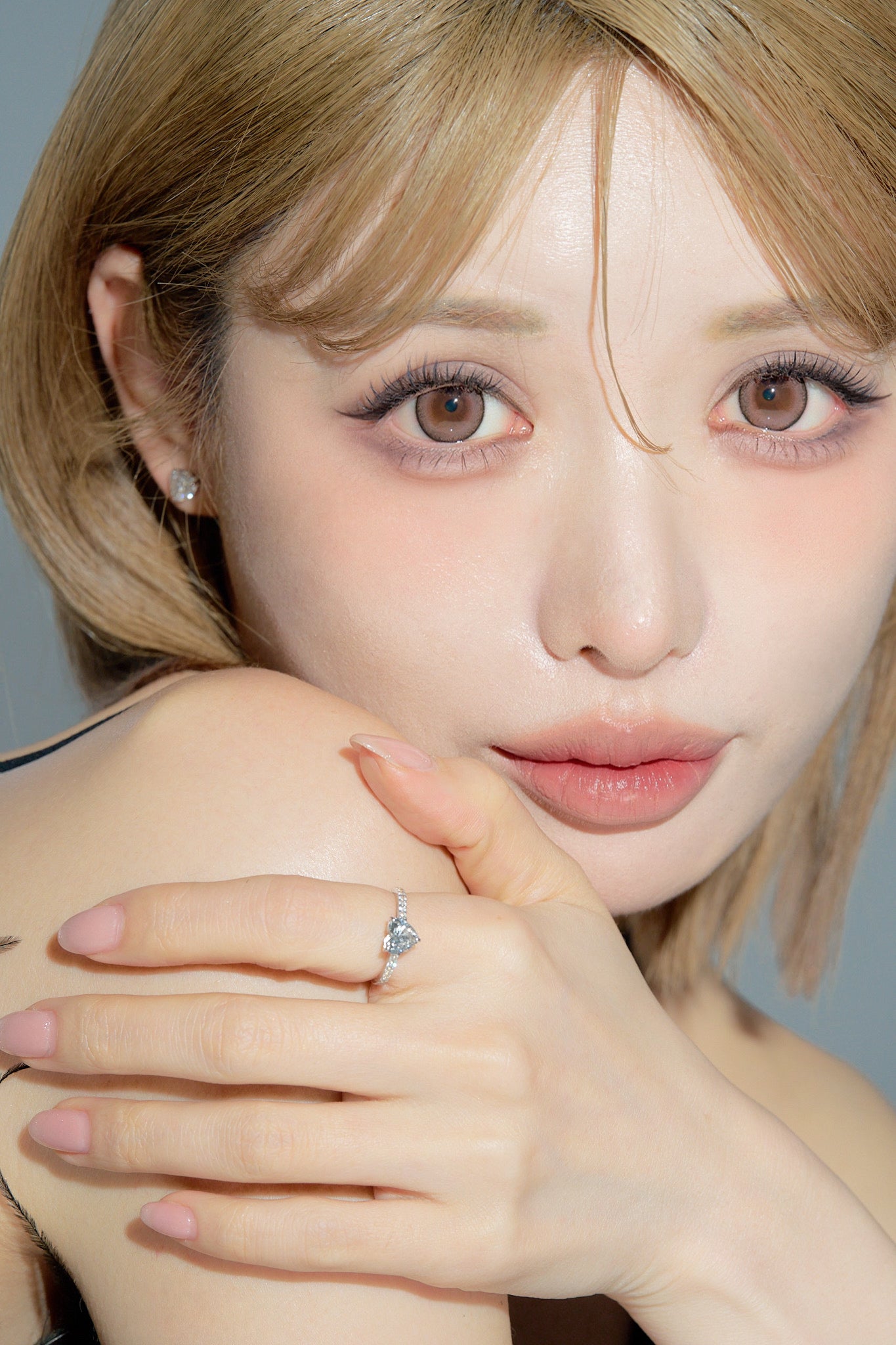 ハートシェイプピアス／１ctダイヤモンド（トータル２ct）