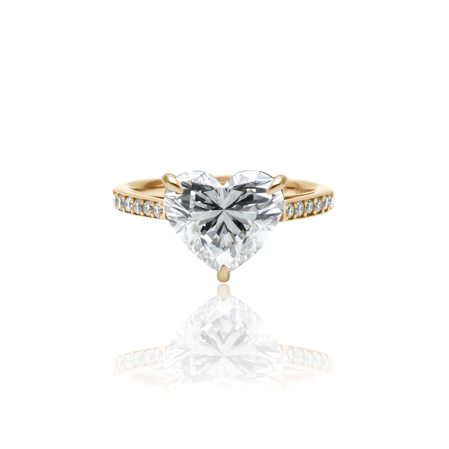 ３ctハートシェイプリング / ハーフエタニティ