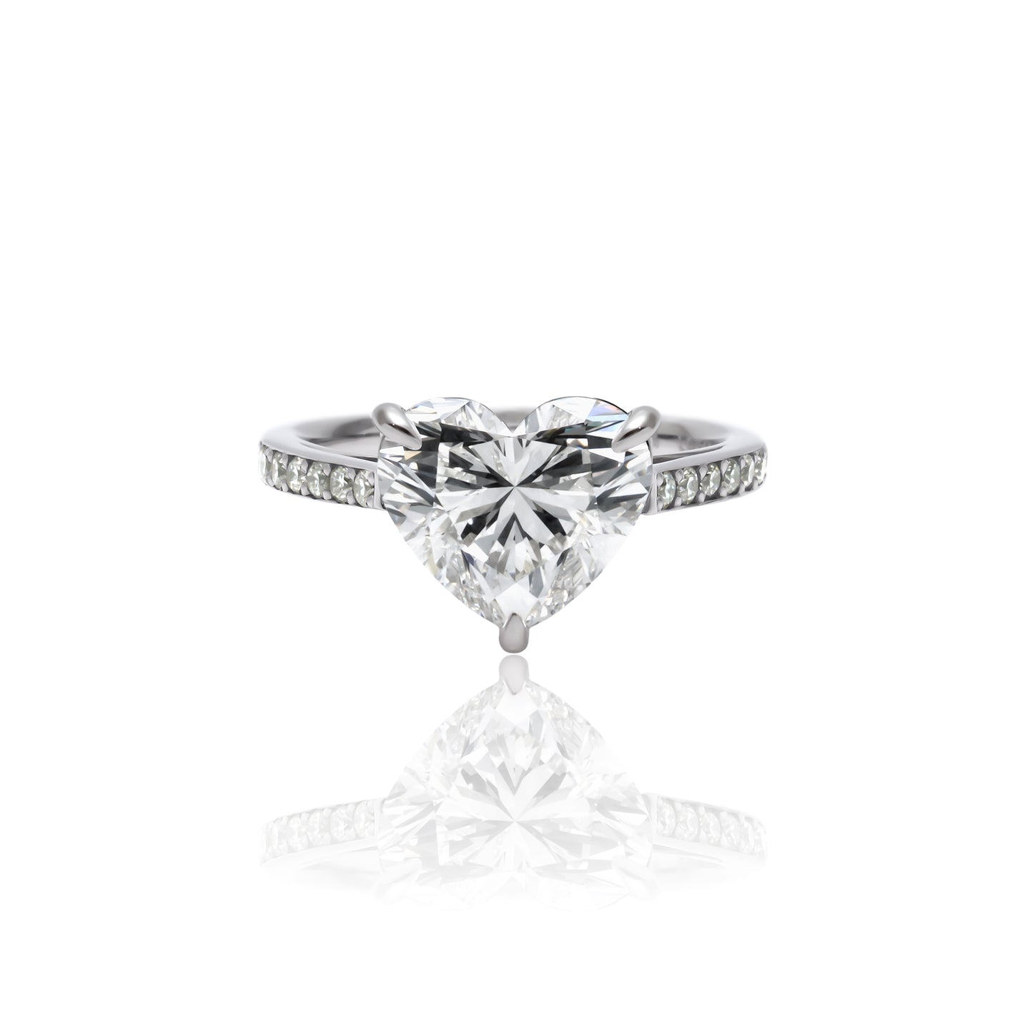 ３ctハートシェイプリング / ハーフエタニティ