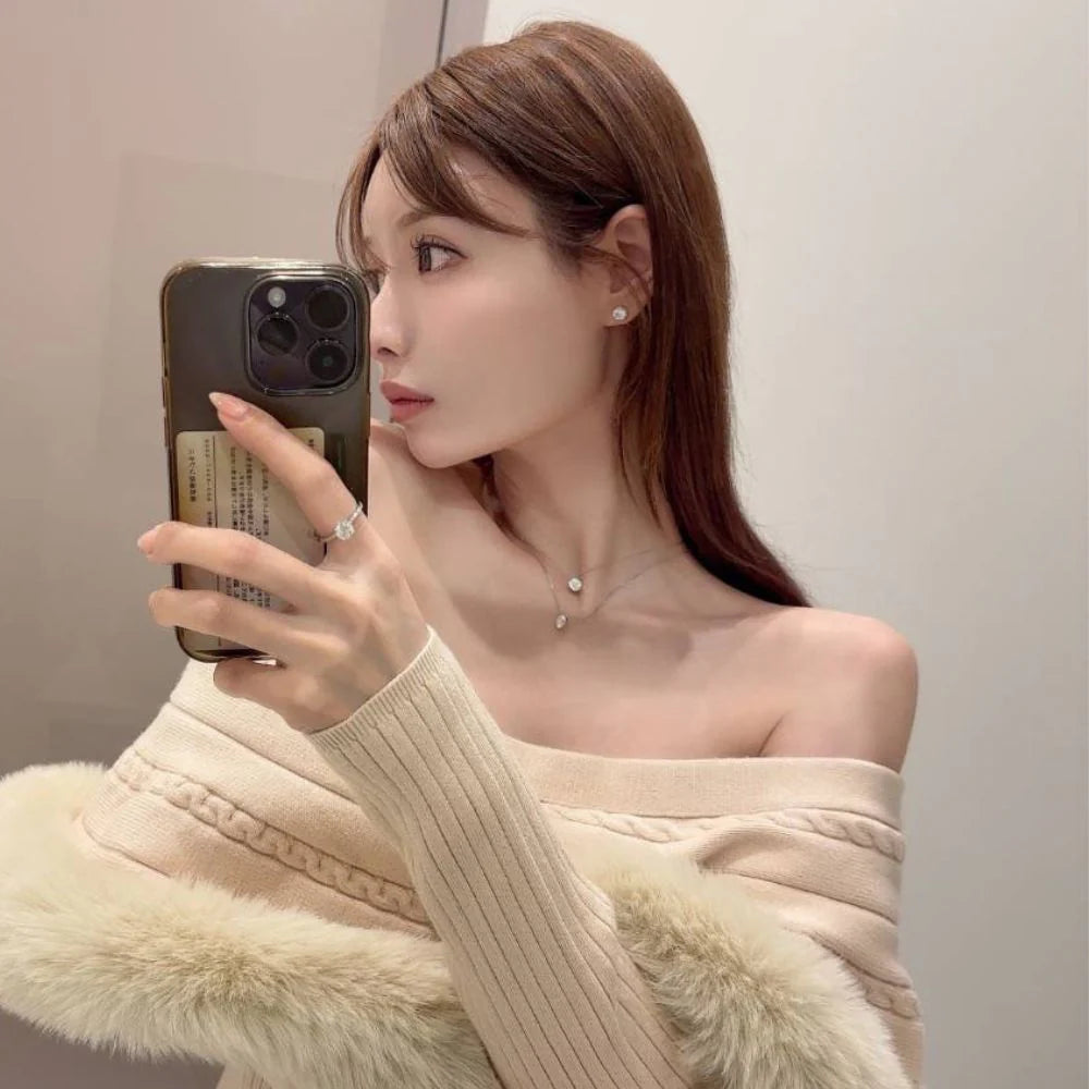 ラウンドネックレス／１ctダイヤモンド