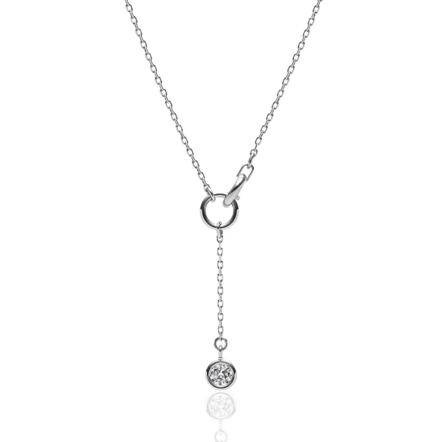 ステーションネックレス／0.7ctダイヤモンド