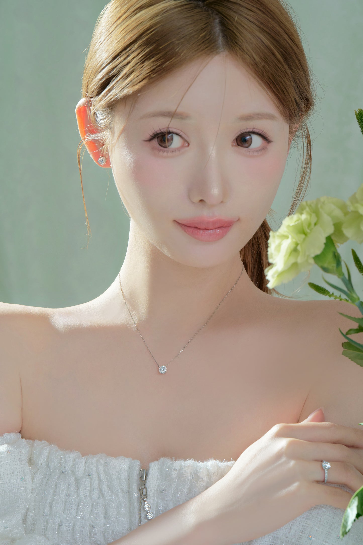 ラウンドリング １ct/１line ハーフエタニティ