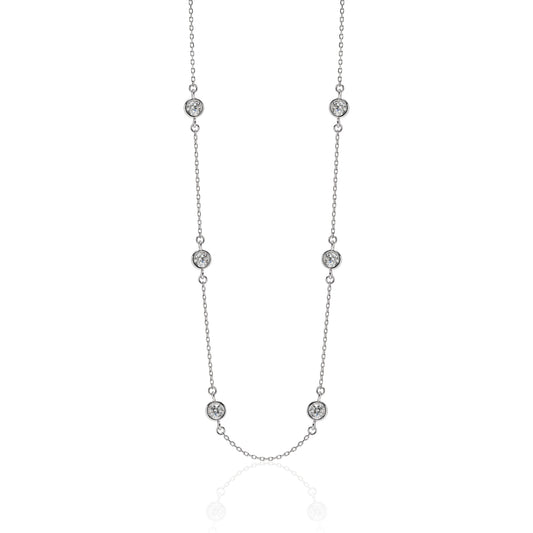 ステーションネックレス／0.7ctダイヤモンド