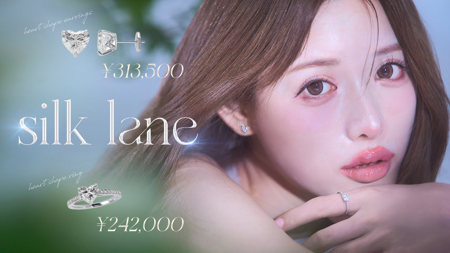 ハートシェイプピアス／１ctダイヤモンド（トータル２ct）