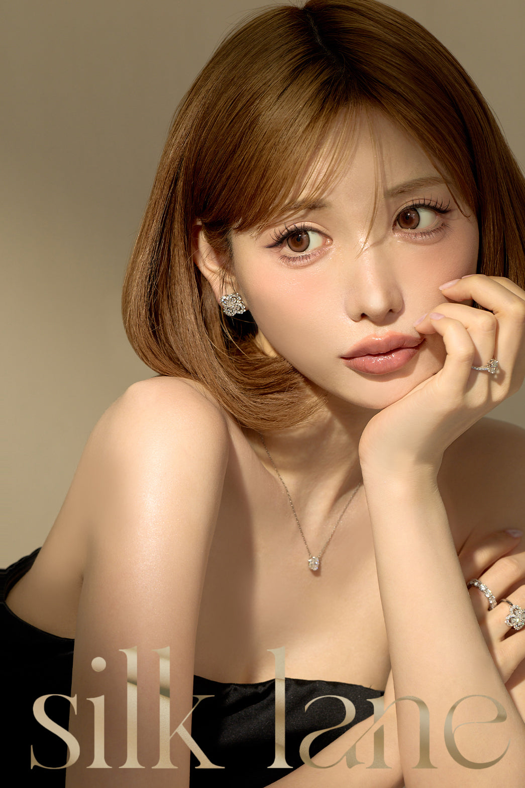 オーバルネックレス／１ctダイヤモンド
